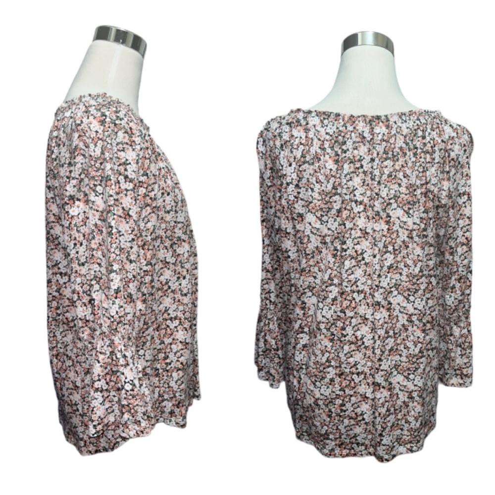 LAUREN Ralph Lauren Calico Bell Sleeve Top - Picture 3 of 8